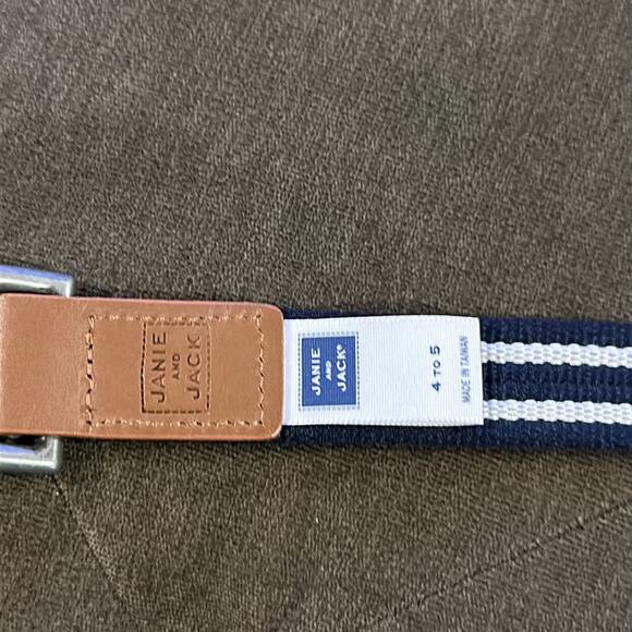 Janie and jack belt size 4-5 (blue and white ) - Picture 4 of 4